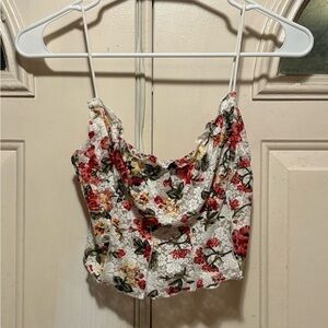 SHEIN Red Floral Lace Camisole